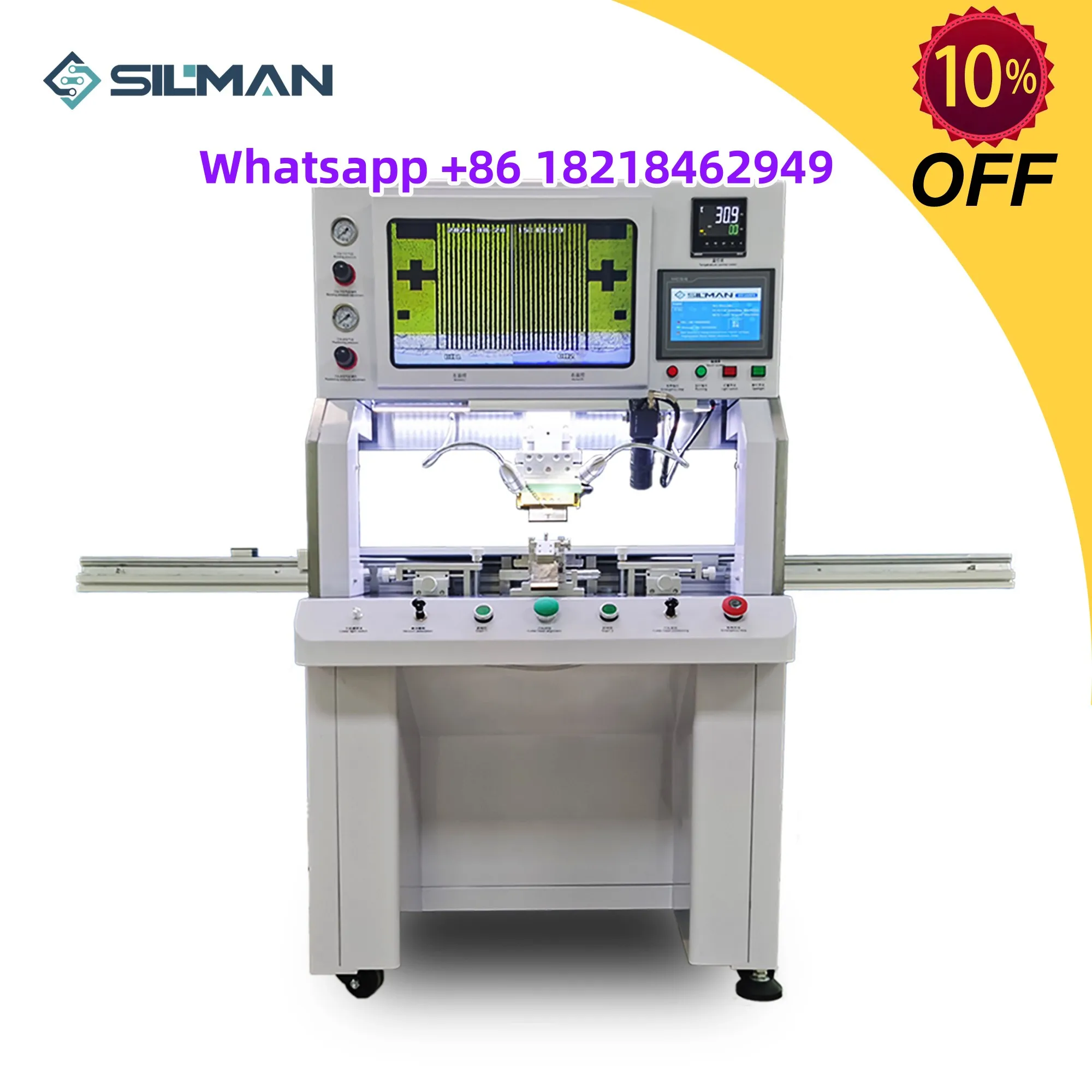 Sliman ST-100WS COF Bonding Machine Single Head Equipment For Repair LCD LED TV Laptop Display Hot Press TAB COG FPC Flex Cable