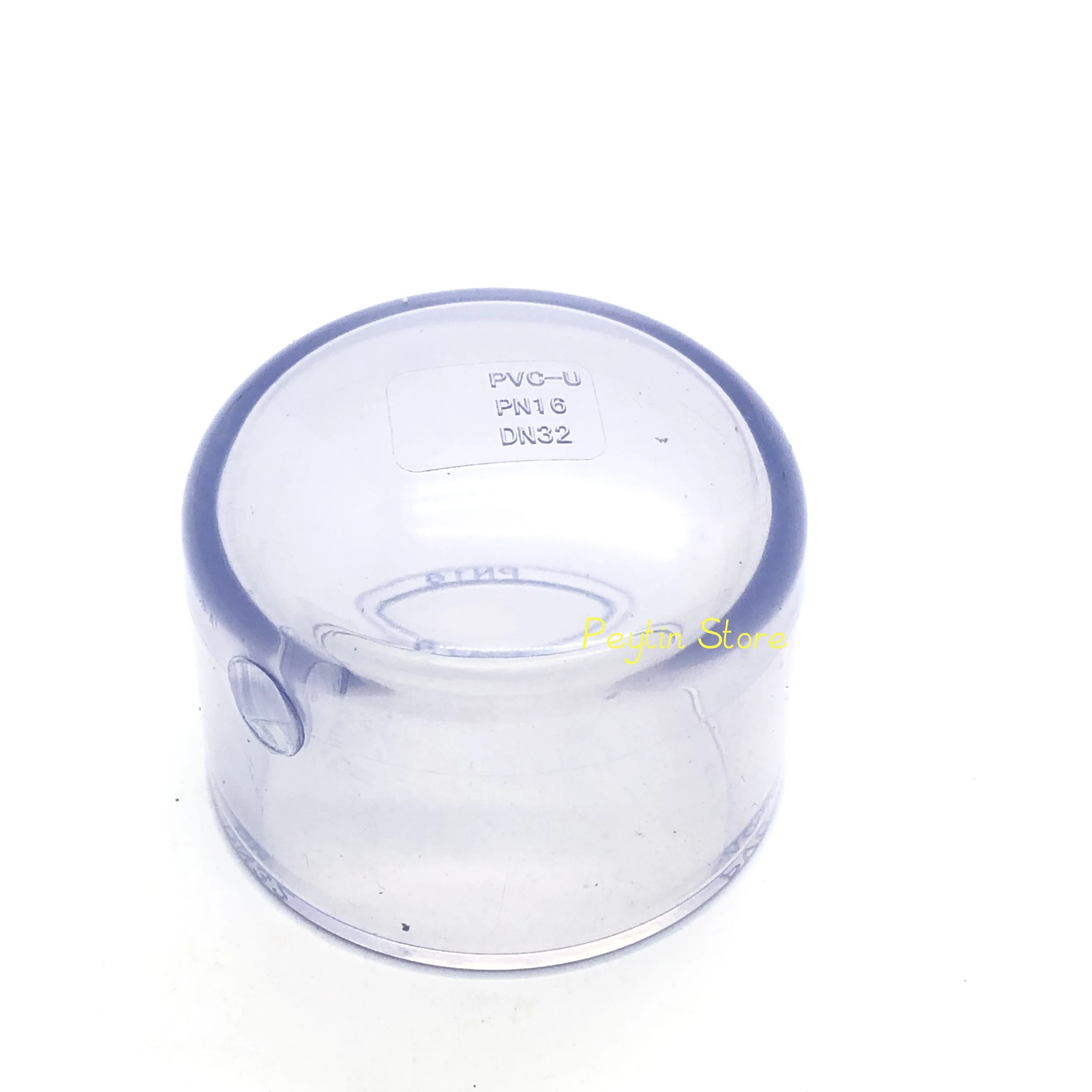 1Pc Inside Diameter 20/25/32/40mm PVC Transparent Blue Water Pipe Plug Blind Cap Water Supply Pipe Fitting