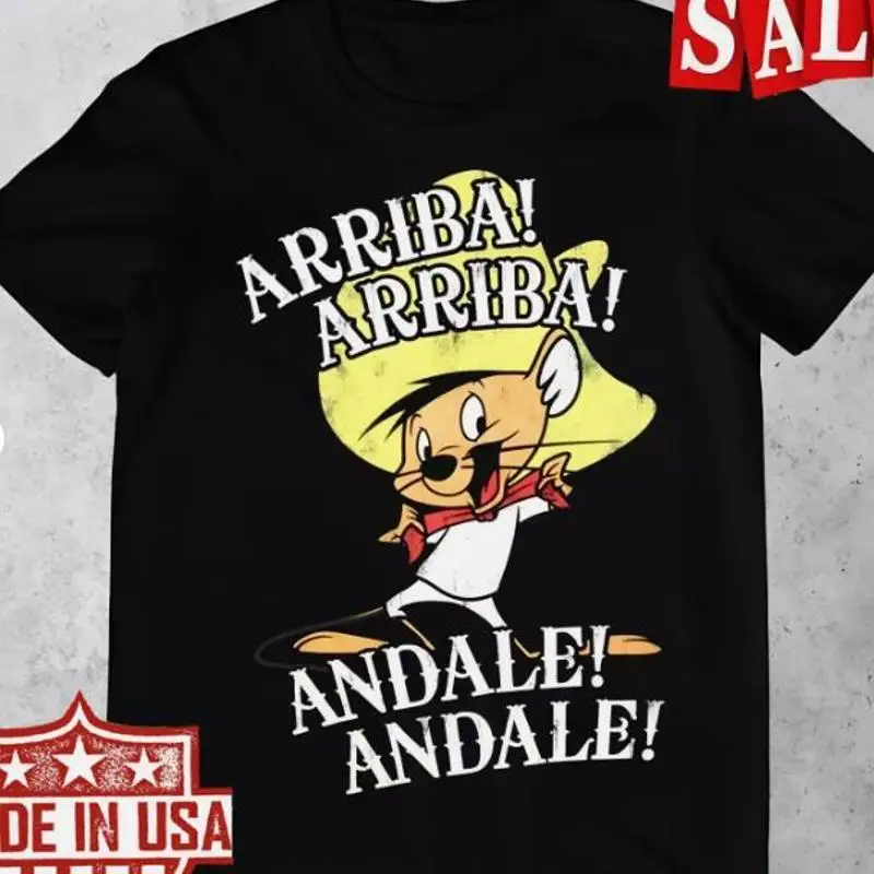 Venda novo speedy gonzales raro preto s 5xl t camisa todos os tamanhos