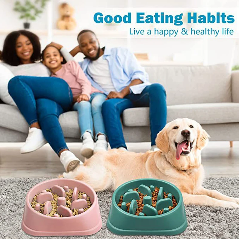 مغذيات الأكل البطيء للكلاب مكافحة الاختناق القلق الكلب لغز وعاء طعام التحفيز العقلي وعاء الحيوانات الأليفة عدم الانزلاق أطباق الكلاب كبيرة #4