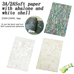 3A Imported New Zealand Abalone White Shell Decorative Soft Paper Guitar Surface Decoration Self-adhesive Guitar Accessories