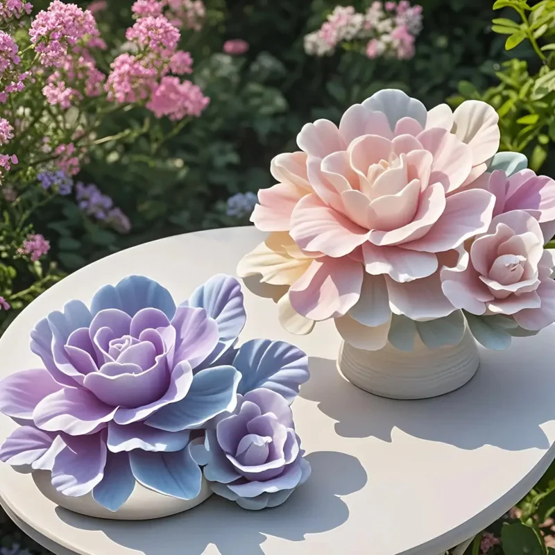 Moule à bougie en Silicone Rose 1Gardenia, moule en argile à fleurs, résine liquide, décoration de la maison, fabrication de bougies en plâtre d'aromathérapie