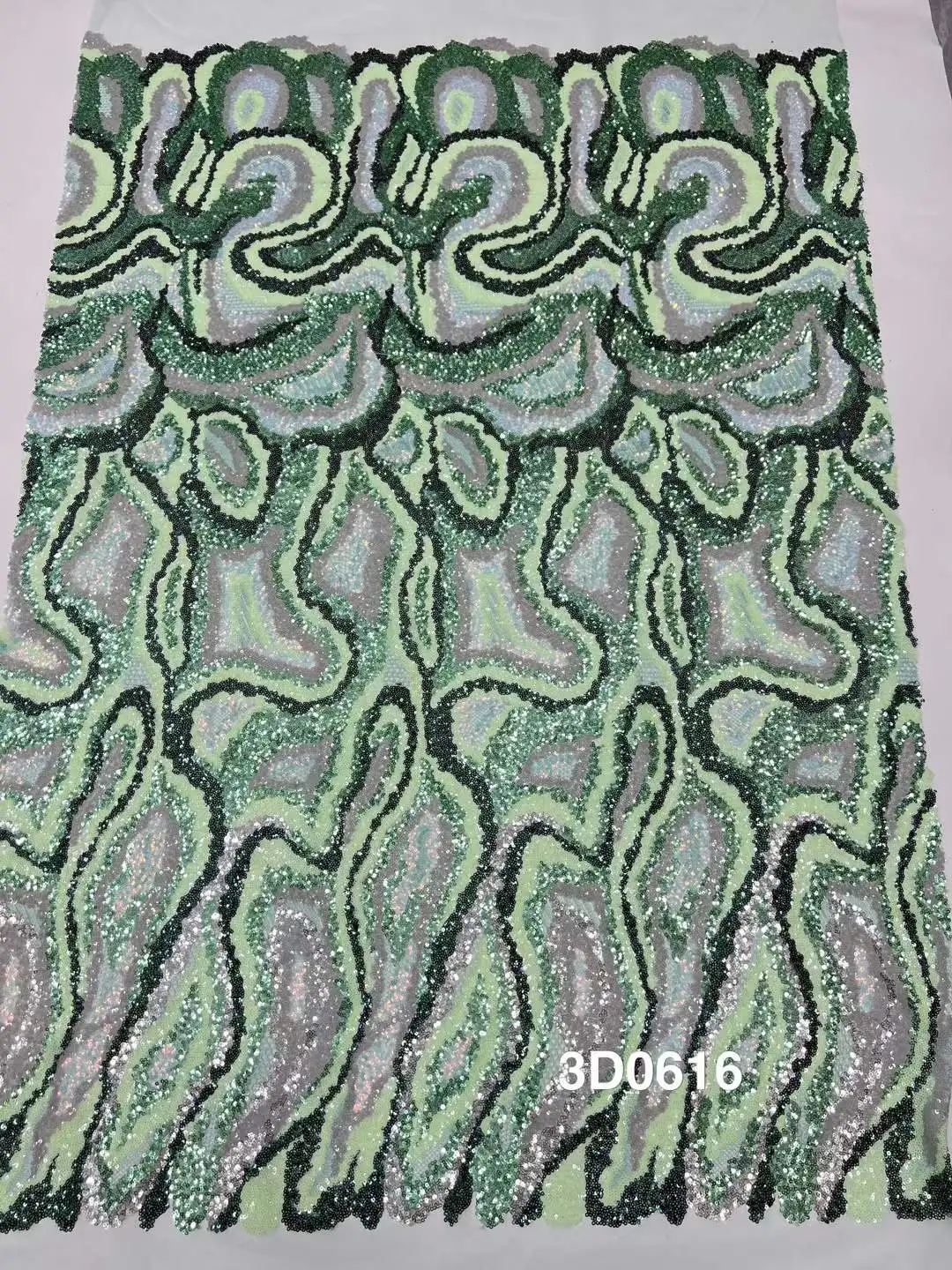 Tessuto africano di lusso pizzo 5 metri pizzo di alta qualità 2025 paillettes nere tessuti di pizzo nigeriano francese per abito da sposa cucito