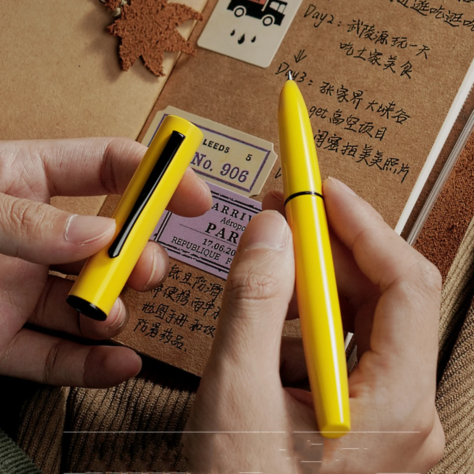 Hongdian C1 pluma estilográfica Retro clásica Simple Explorer, pluma con capucha EF/F, suministros de oficina escolar, bolígrafos de regalo de tinta de escritura