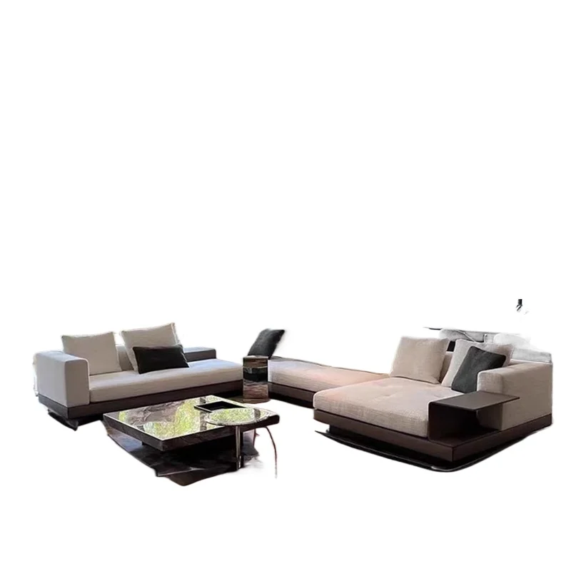 Modern Nordic Fabric Sofa L-Shape Large Size Living Room Corner Sectional Sofa Set Luxury