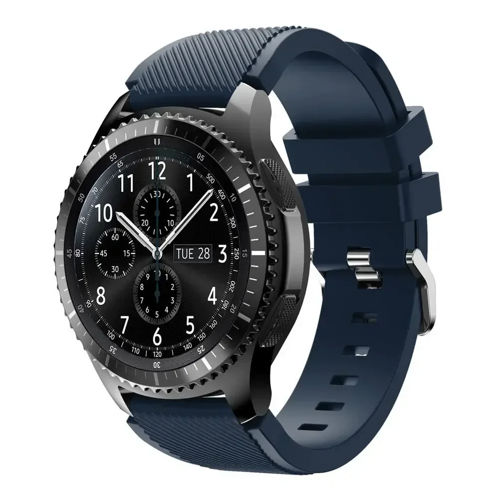 20-mm- und 22-mm-Armband für Samsung Galaxy Watch 5/6/4/3/46 mm/Active 2/Gear S3 Frontier/Sport, Silikonarmband, Huawei GT 4/3/2/2E. – Detail 22
