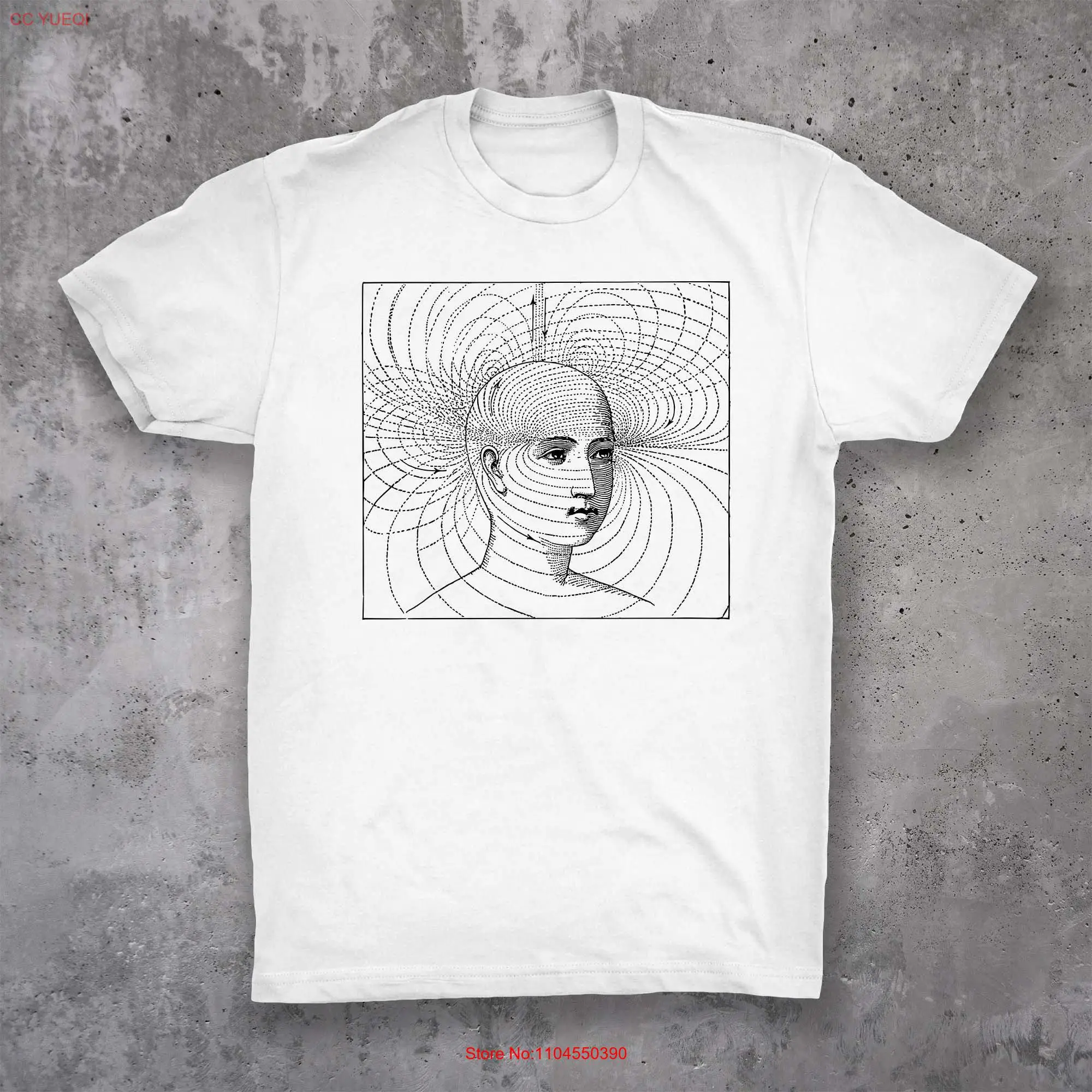 Psycho magnetic curves Edwin Babbitt 1878 T Shirt long or short sleeves