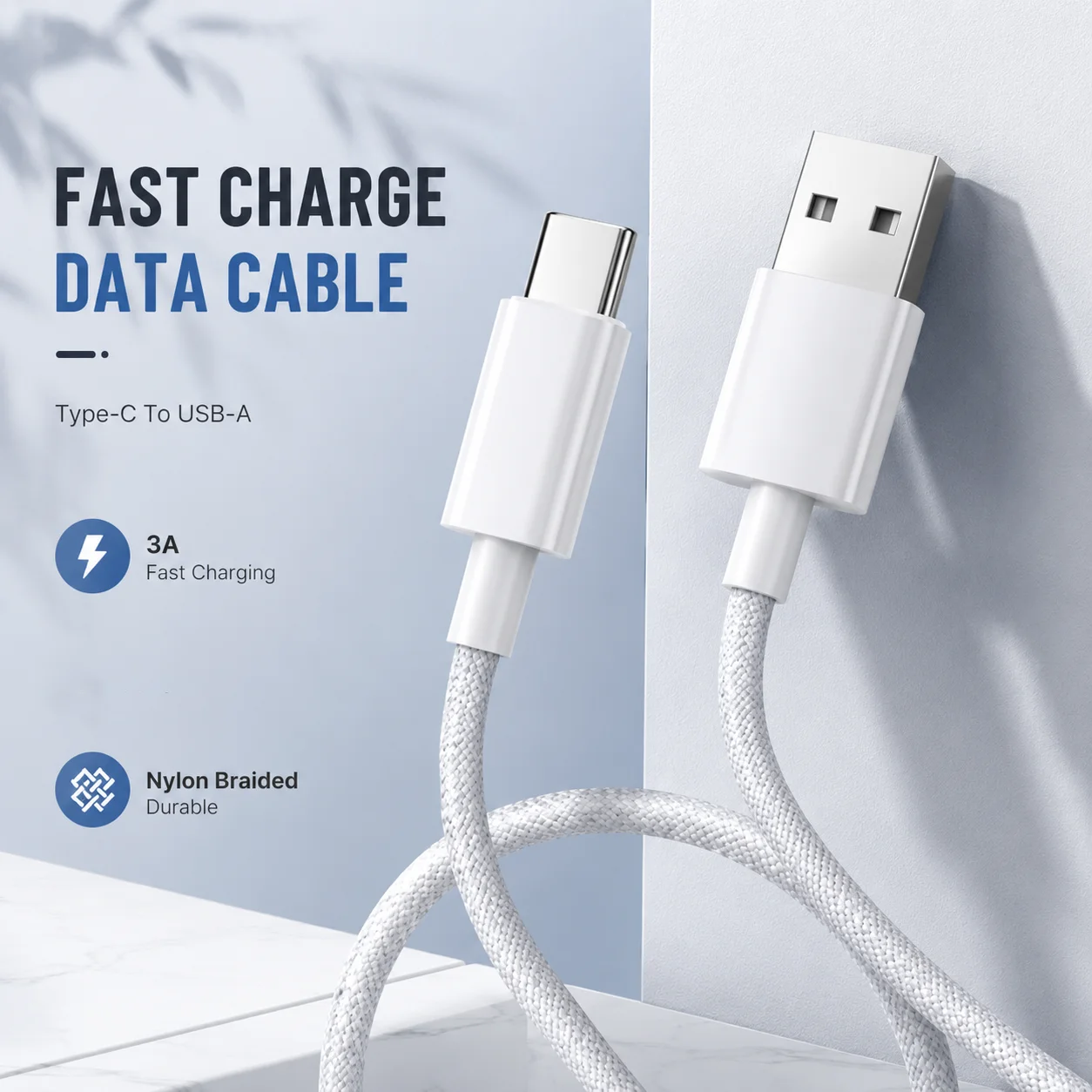 1m/1.5m/2m CarPlay USB-A to Type-C Charging Cable For iPhone 15 16 Pro Max Samsung Xiaomi USB Type C Charger Cord Braided Cables - view 2
