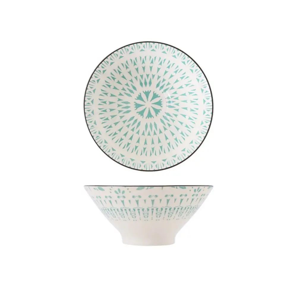 

Anti-slip Ceramic Japanese Rice Bowls Nordic Style Dishwasher&Microwave Safe Small Soup Bowls 5.5Inch Safety Serving Bowl Cereal