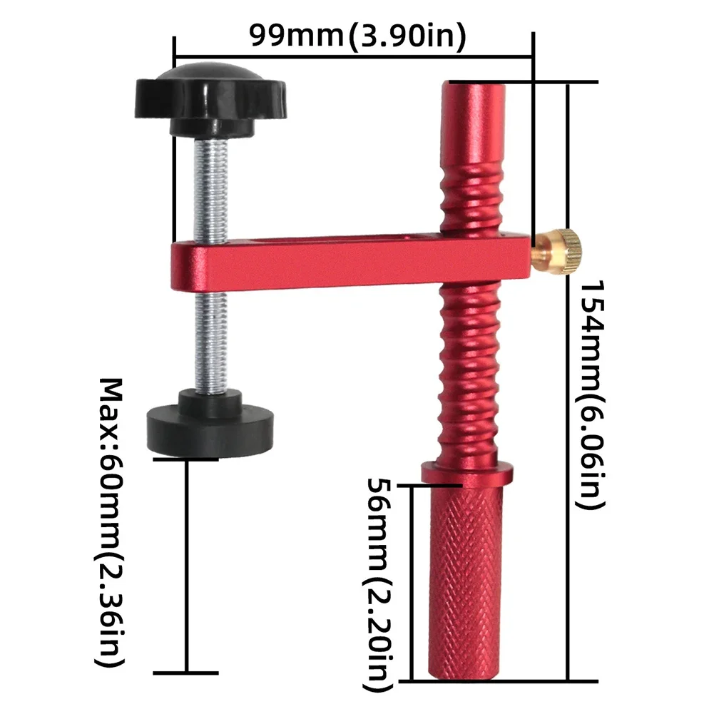 For Benchtop Aluminum Clamp Bench Stop Clamp Carpentry Two Size Options Versatile Bench Stop Adjustable Height