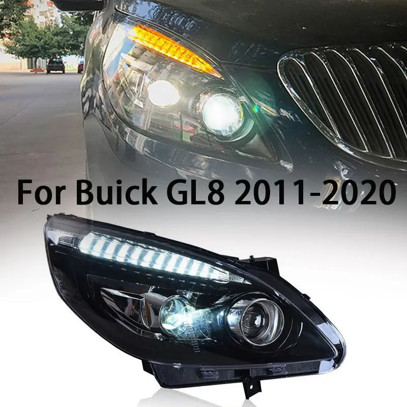 

Передняя фара для Opel Buick GL8 светодиодный, фара 2011-2020, фары GL8 DRL, сигнал поворота, фара дальнего света, линза проектора Angel Eye