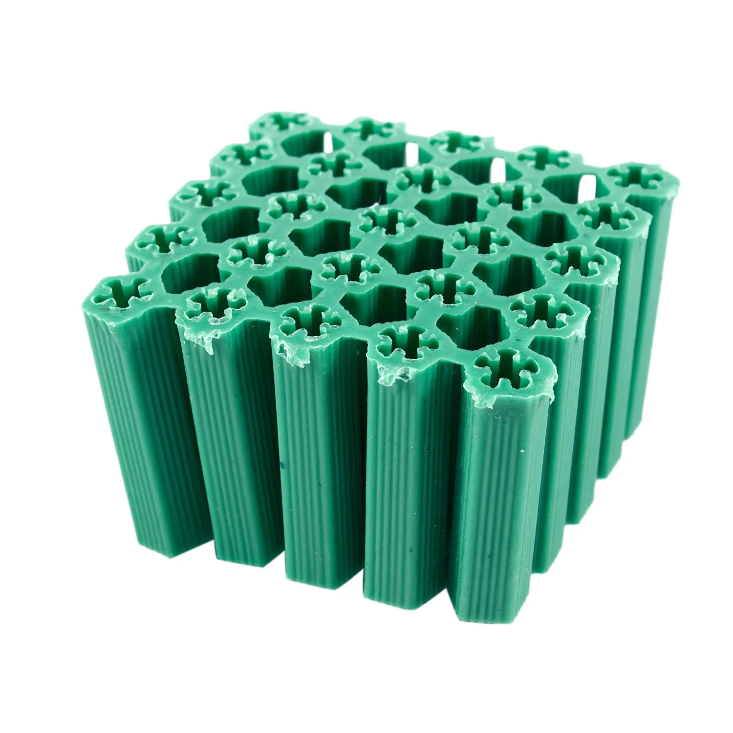 Mounting screws green 6 mm non-slip plastic dowel 100 pieces