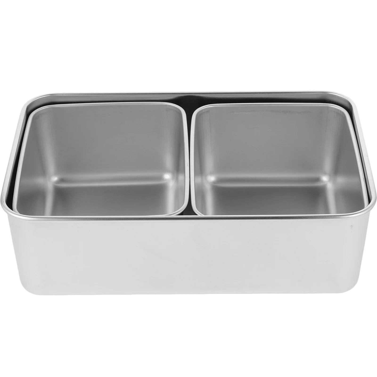 

1 комплект, портативный многосеточный поднос для закусок из нержавеющей стали, разделенный дизайн для пикника на открытом воздухе, путешествия, сервировочная коробка для еды, коробка для сухофруктов