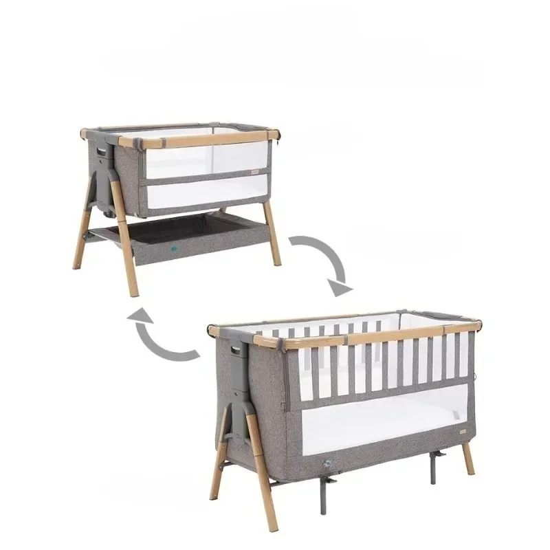 

Crib Growth Multifunctional Foldable Splicing Queen Bed Movable Children's Bed