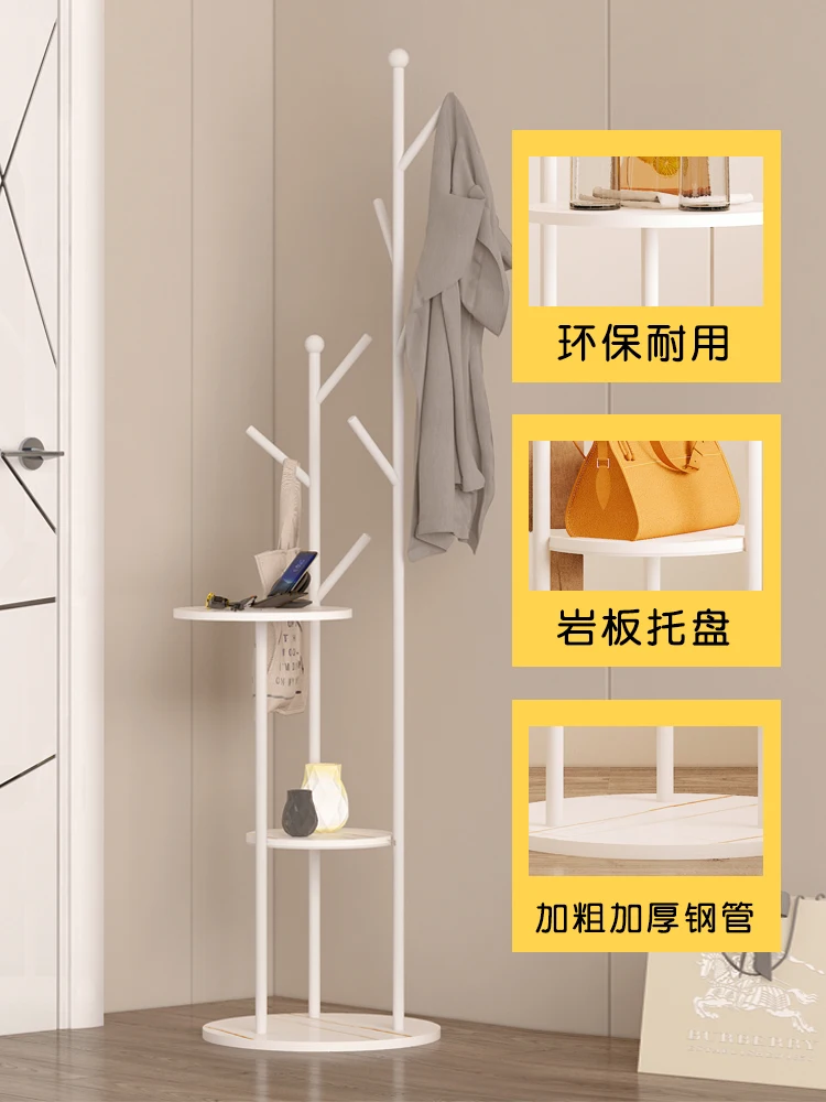 Nordic home clothes hanger, floor to ceiling bedroom, light luxury internet celebrity Instagram pole style clothes rack, living