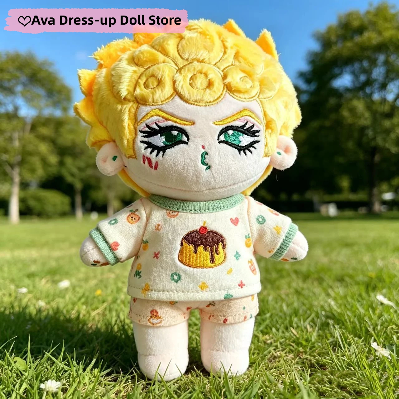 

20cm Anime JoJo Bizarre Adventure Giorno Giovanna Plush Figure Dress Up Cotton Body Cute Toys Pillow Birthday Gifts