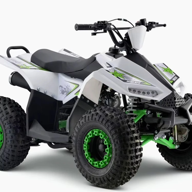 110cc Gas Powered Kids ATV 4 Wheeler Quad Bike for Children Automatic Off-Road All-Terrain Vehicle Gas Power Riding Toy