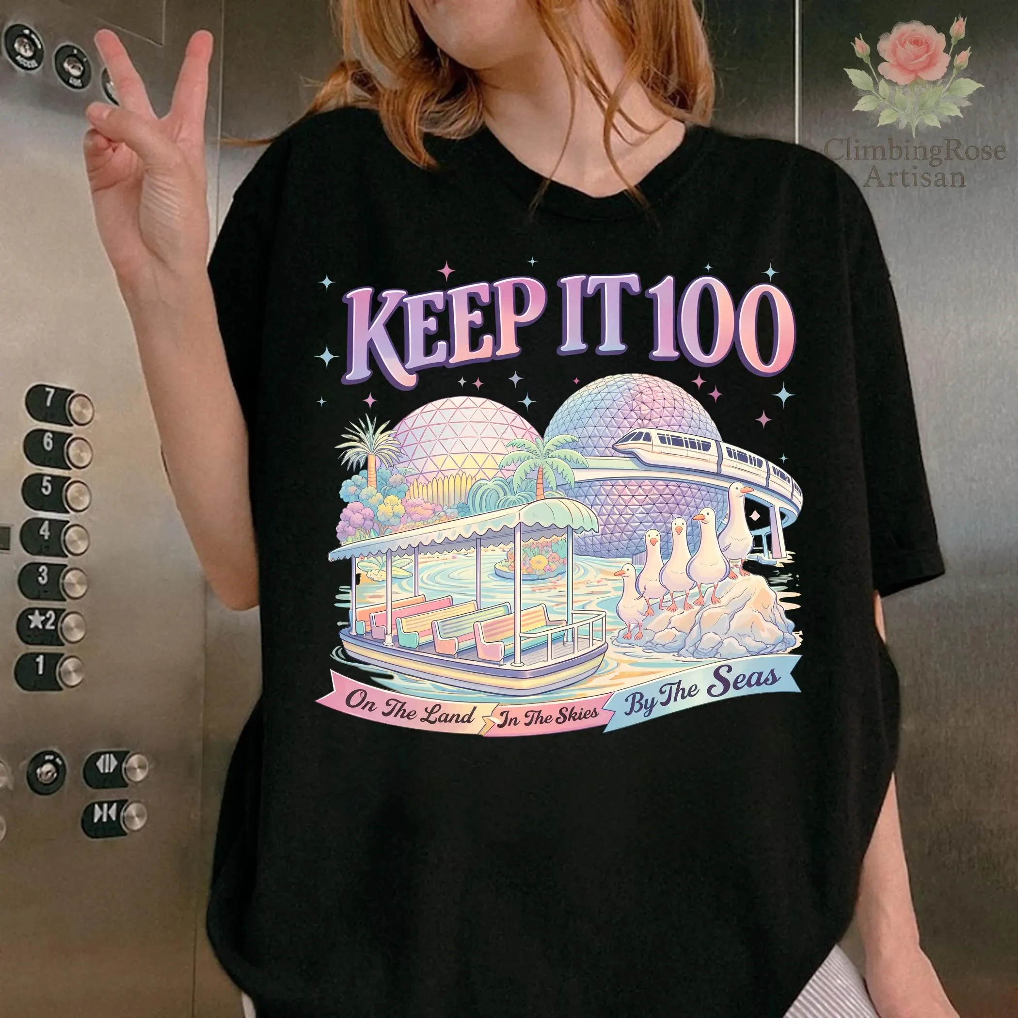 Summer Women's Vintage Keep It 100 T-Shirt Unisex Cotton and Breathable Short Sleeve Streetwear Oversized Loose Casual