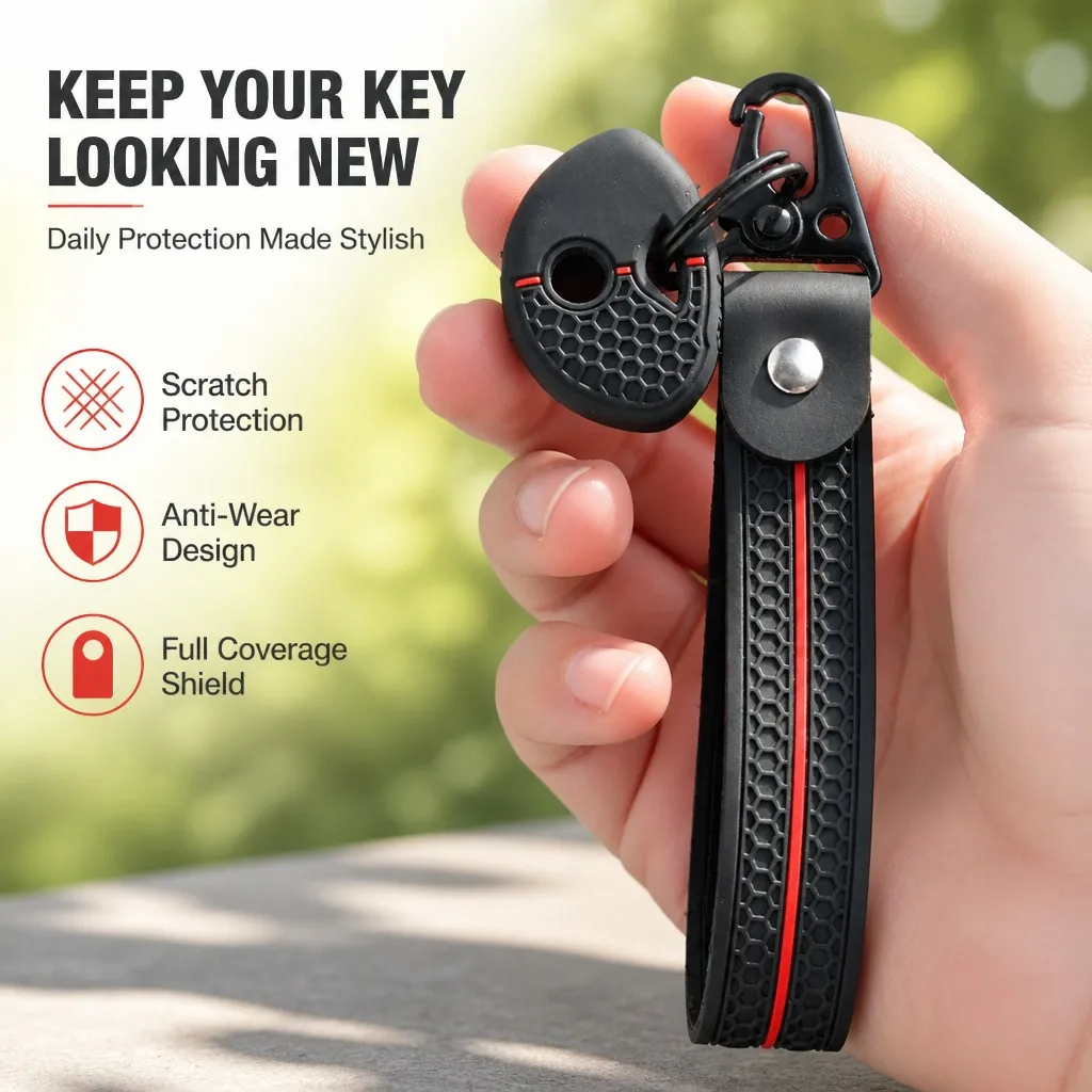 Soft Silicone Key Fob Case For BMW K1200R R1200RT K1300R S1000RR F650GS F800GS F800ST with wrist carabiner Car Accessory