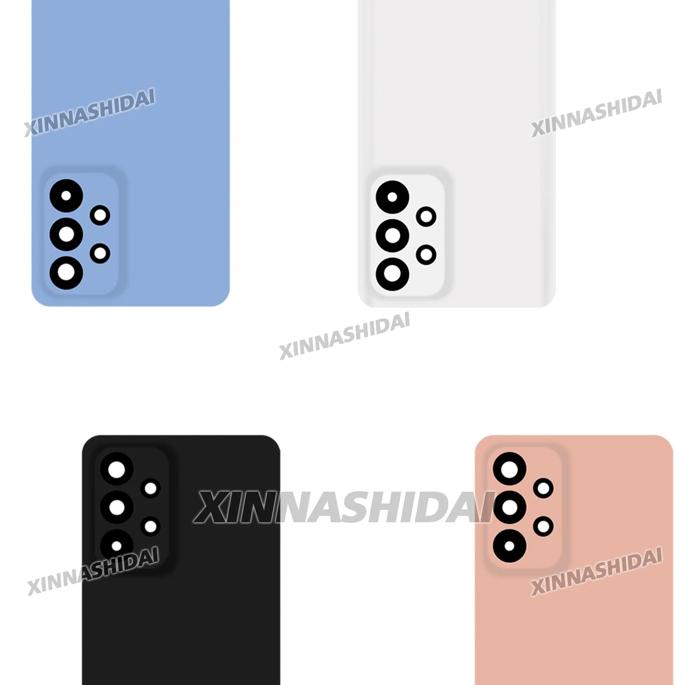 Neue Display-Akku-Rückseite – Gehäuse für die hintere Tür mit Glasplatte und Kameraobjektiv für Samsung Galaxy A33