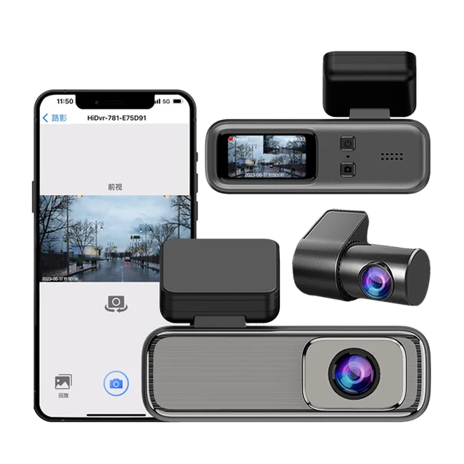 2K+1080P WIFI Dual Camera Dash Cam for Cars,Front and Inside,car Camera with Night Vision,Loop Recording