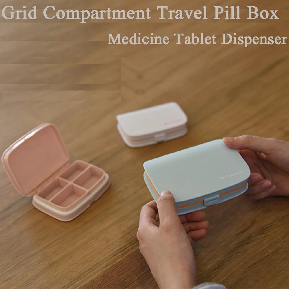 Travel Candy Box 4/6 Grid Weekly Medicine Organizer Case Storage Box 7 day Pill Box Medicine Tablet Dispenser Pill Case