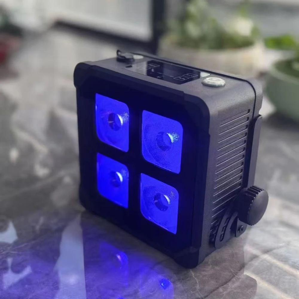 4x20 Вт 6-в-1 светодиодный светильник высокой яркости на батарейках PAR, уличный водонепроницаемый светильник для свадебной сцены, окружающий свет