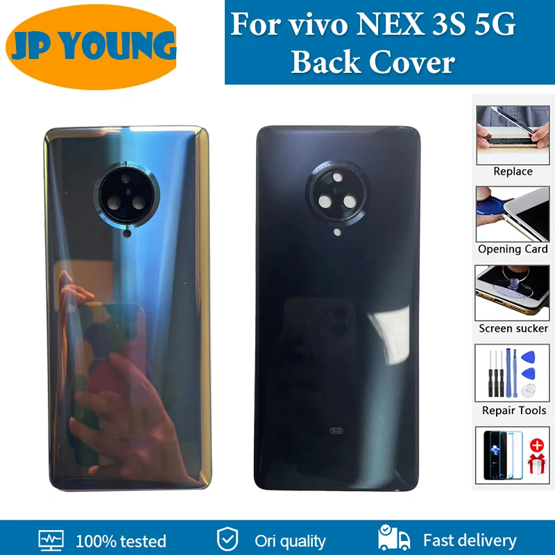 

Original Back Cover For vivo Nex 3 5G Battery Cover Glass vivo Nex 3 Back Housing V1924A V1924T 1913 Back Cover Battery Case