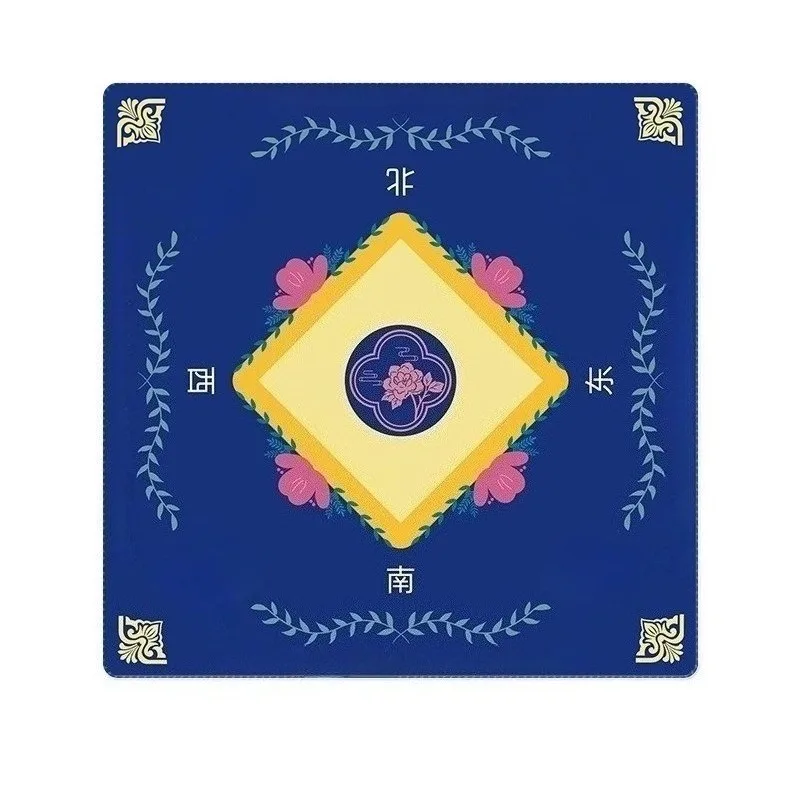 Alas Meja Poker Texas Holdem 80x80cm Permukaan Karet Premium Desain Anti Selip Sempurna untuk Permainan Mahjong dan Kartu