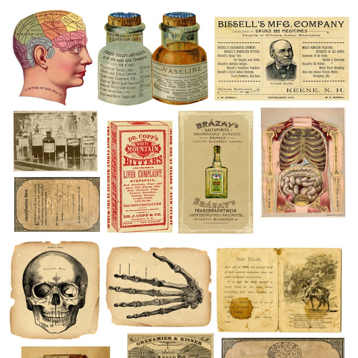 23 unids/pack Retro laboratorio médico esqueleto calavera pegatina Vintage DIY artesanía álbum de recortes diario basura pegatinas decorativas