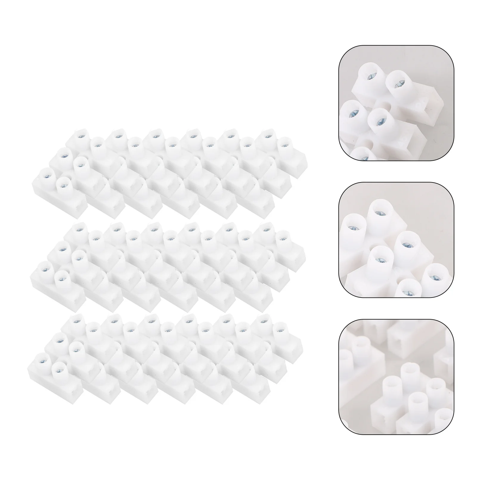 

100Pcs Screw Type Quick Connect Terminal 3-Pin 10A Small Wire Connectors Kit Reliable Elasticity Insulation Safety for Auto