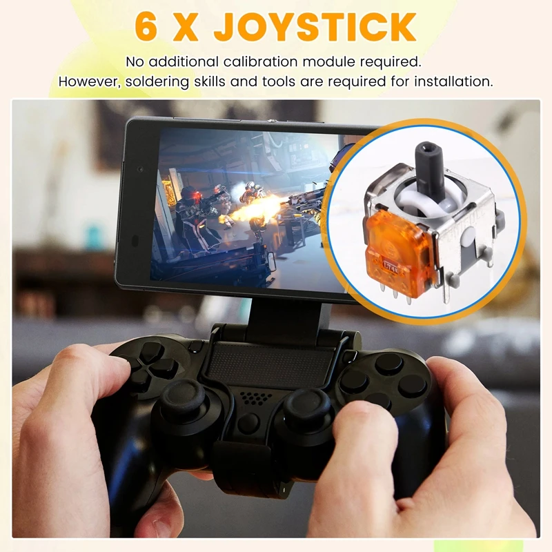 6PCS Per PS4 TMR Joystick Elettromagnetico Per PS4 Gamepad TMR Joystick 3D Analogico Thumb Stick Controller