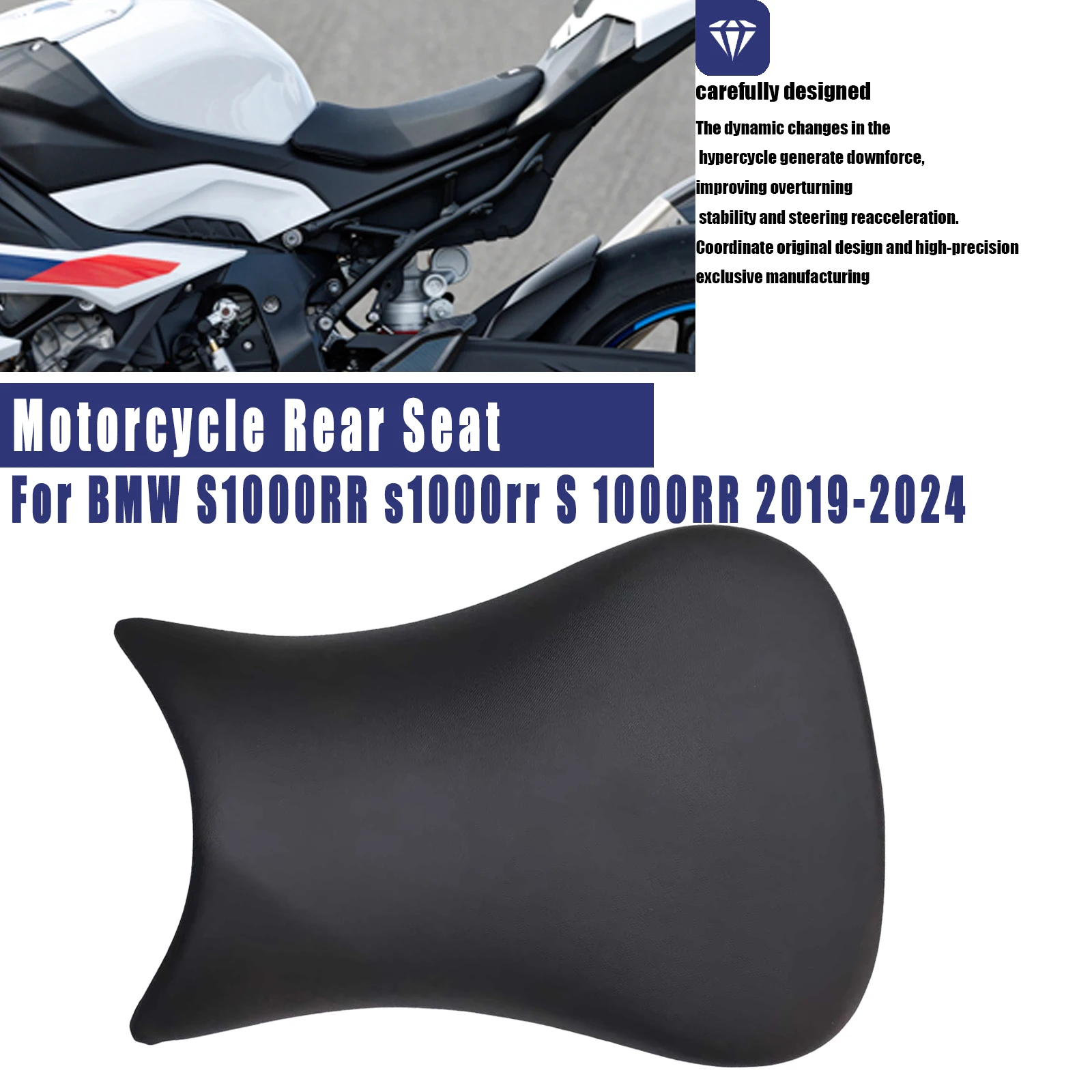 motorcycle-front-rider-driver-seat-saddle-cushion-black-for-bmw-s1000rr-s1000rr-s-1000rr-2019-2024-passenger-fron