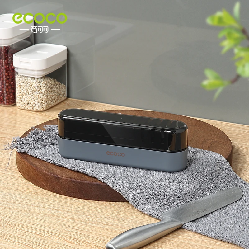 ECOCO Kitchen Sharpener Diamond Quick Sharpener Scissors Storage Bracket Blade Multi Functional Sharpening Stone Cooking Helper