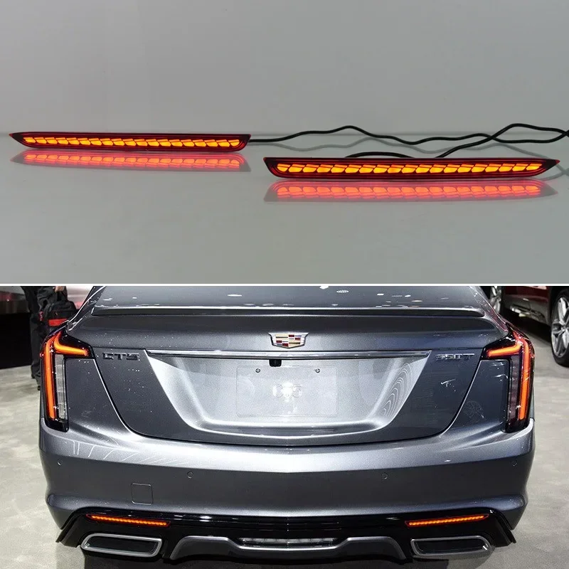 

Запасные части для интерьера, светодиодный задний отражатель для Cadillac CT5 2019-2023, индикатор последовательности, задний фонарь, лампы бампера