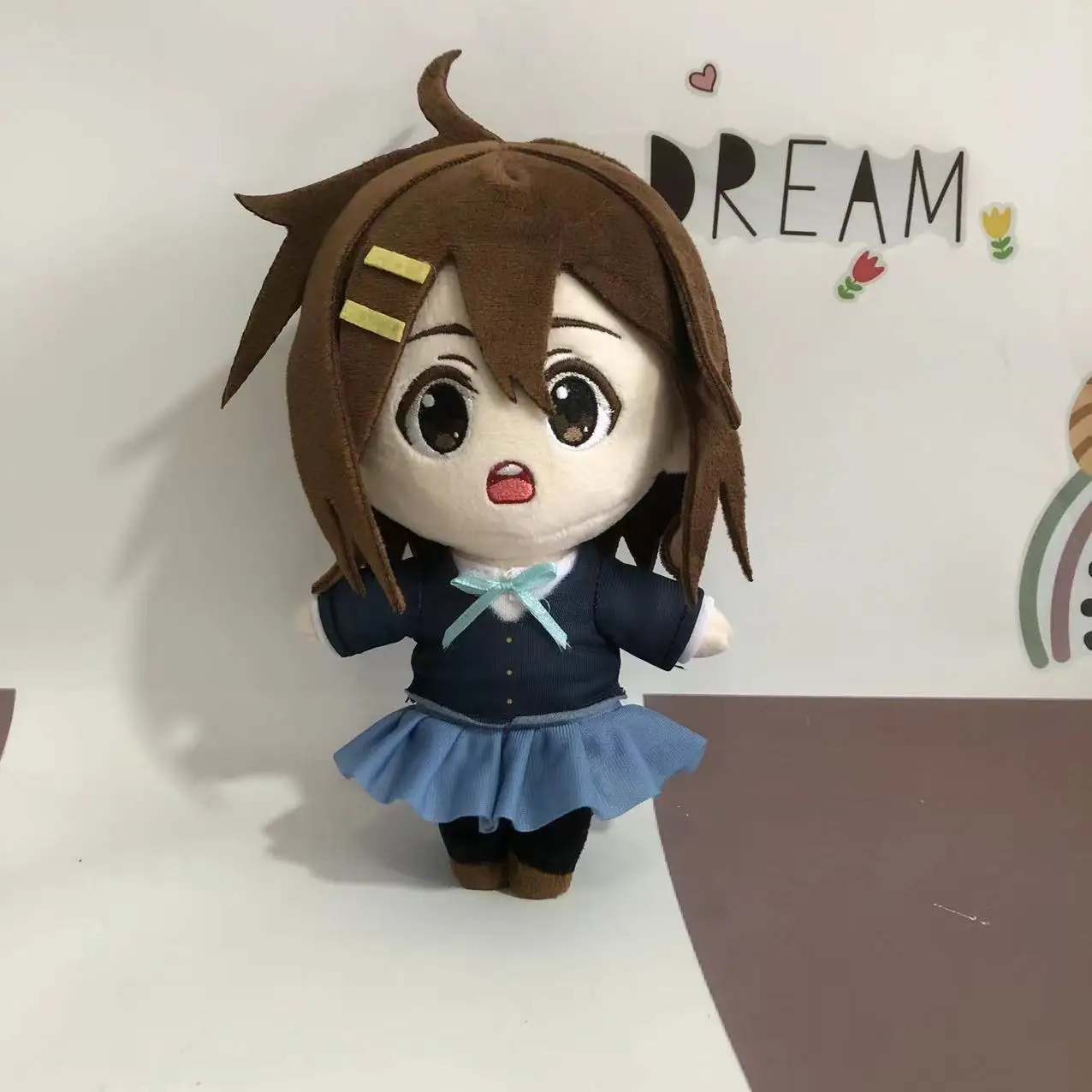 20cm Hirasawa Yui Plush Toy Rock Band Gilr Kon Anime Peripheral Plush Kawaii Doll Figures Cotton Stuffed Doll Birthday Gift Toys