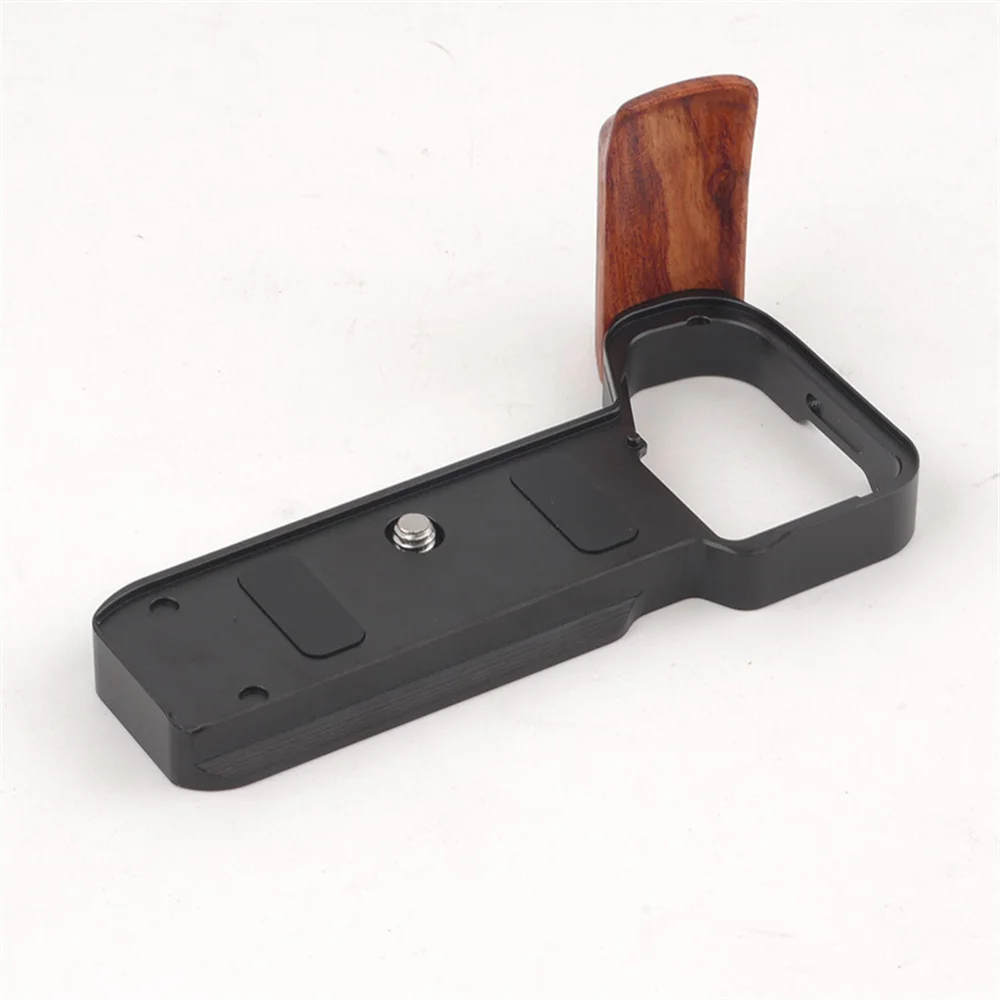 Black/Silver Base Solid Wood Handle for A7C2/A7CR Protects Camera Accessories