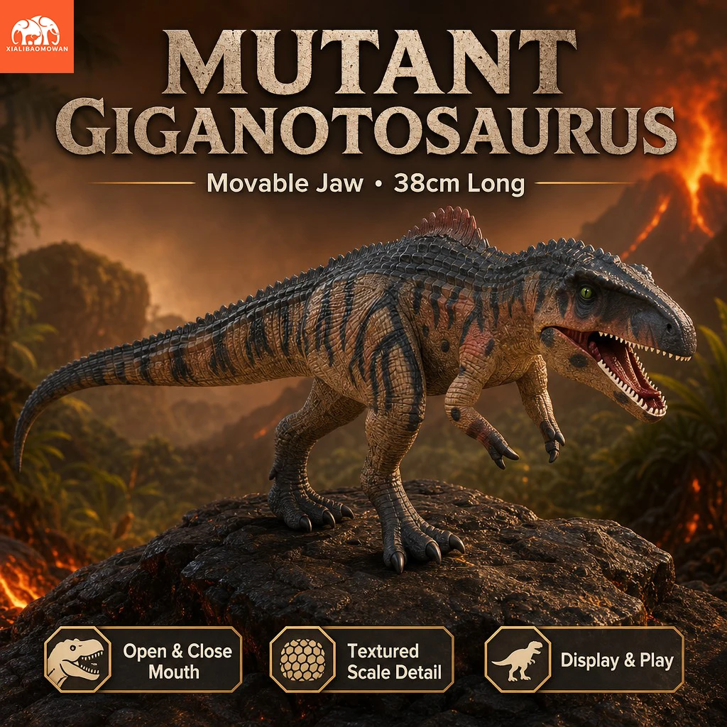 Jurassic Großer Giganotosaurus Dinosaurier-Modell Realistische Solide Simulation Tier-Actionfiguren PVC Sammlerstück Geschenk