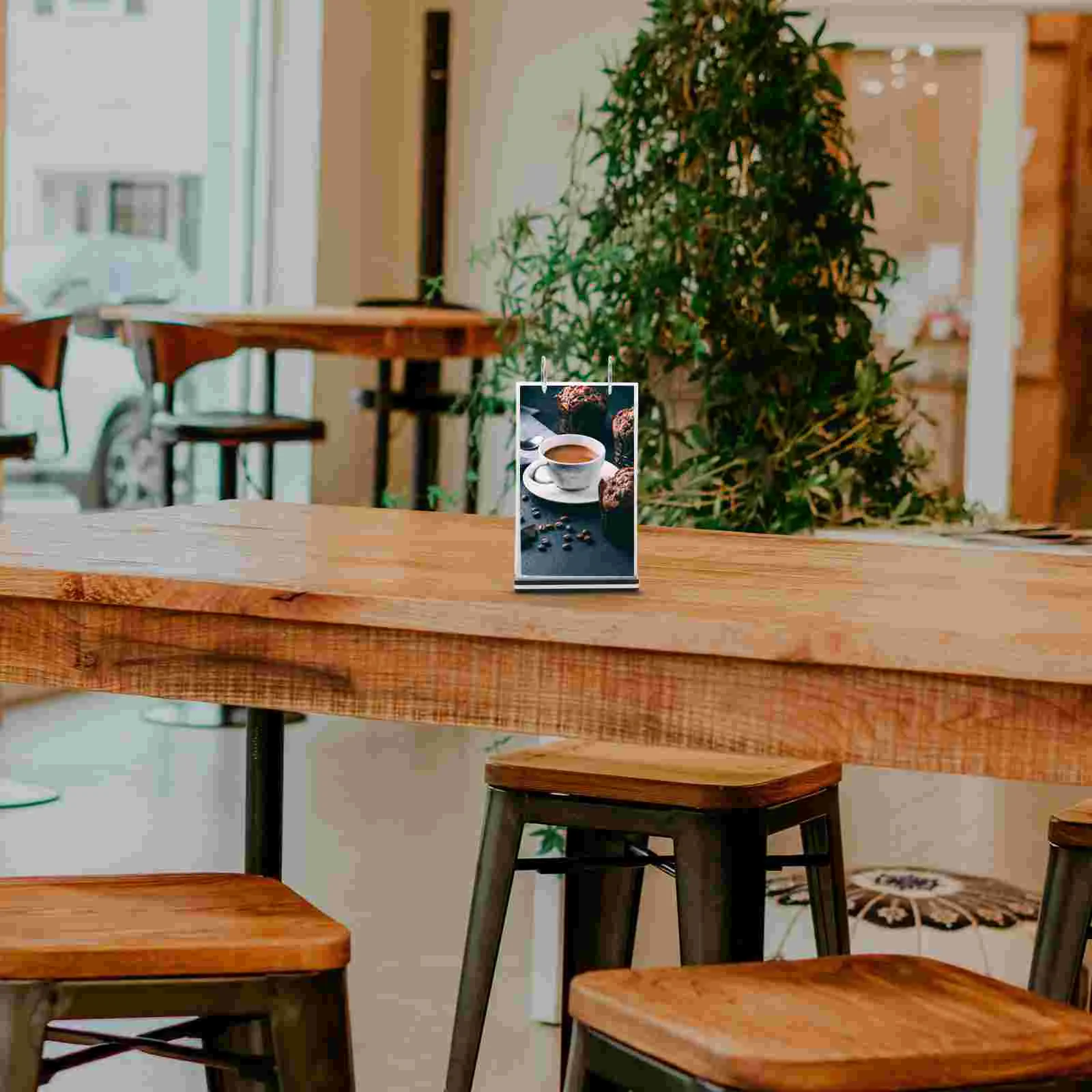 Menü Display Stand Schild Halter Tisch Rack Ständer für Poster Desktop Lagerung Regal Karte Label