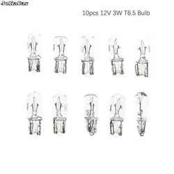 10Pcs Bulb 12V 3W T6.5 Car Dashboard Instrument Panel Light Indicator Light Automotive Products Car Accessories