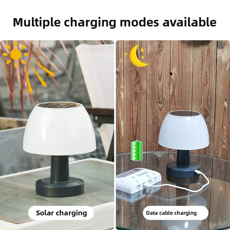 2026 Portable Solar Desktop LED Table Lamp IP44 Waterproof Indoor Bedroom Night Light Outdoor Garden Balcony Decor Lighting