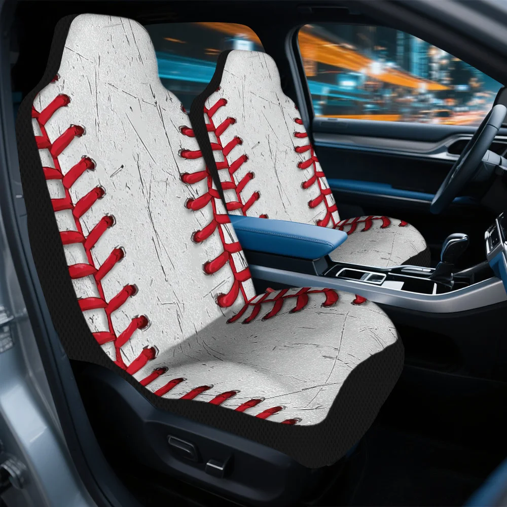 2pcs Stitch Lines Themed Seat Cover Set – High-Quality, Durable Full Set For Front Seats, Fit For Most Cars, Stylish Seat Pro