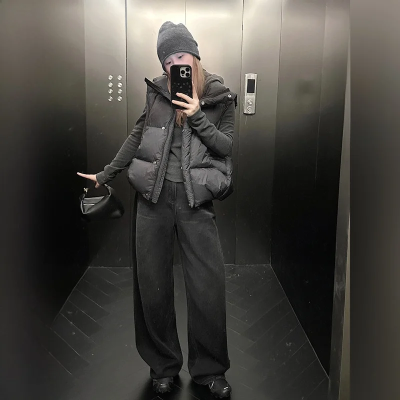 

Широкие джинсы Waed из денима для женщин, с эффектом изгиба, повседневные, из эластичной хлопковой ткани, с растяжением в четырех направлениях