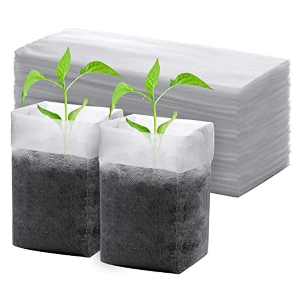 24*27 Cm Biodegradable Plant Bags Transplanting Bags Drainage Hole Design Moisture Retention Suitable For All Plants
