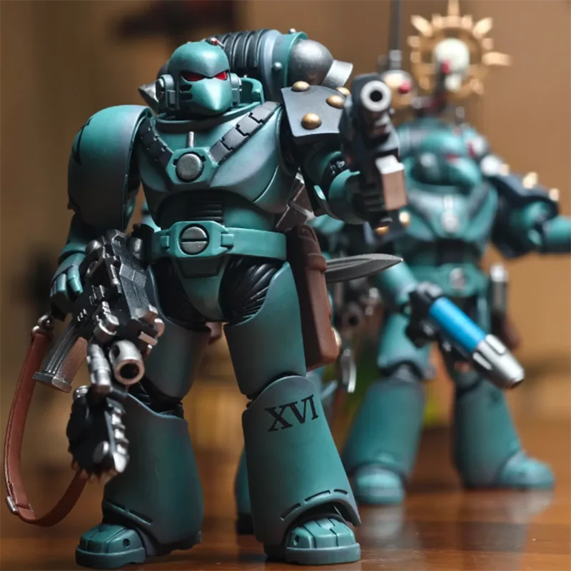 JOYTOY Warhammer 40K 1/18 Action Figures Sons of Horus MKVI Tactical Squad Legionary with Bolter & Chainblade Model Toys