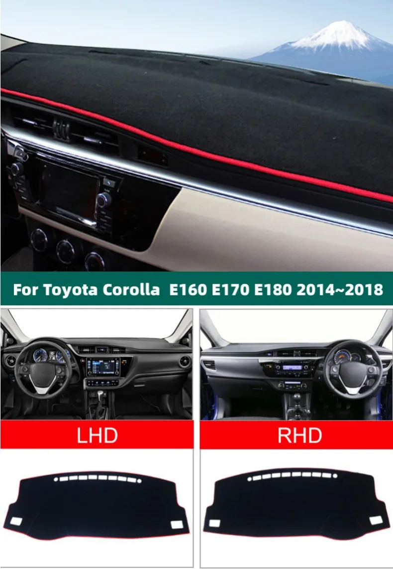 Für Toyota Corolla 2014 2015 2016 2017 2018 Auto-Armaturenbrett-Abdeckmatte, Instrumententafel-Schutz, Teppich-Zubehör – Detail 1