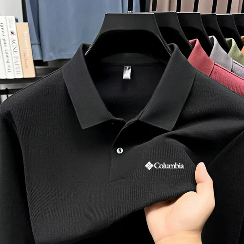 Imagen 2 del producto Camiseta Polo de Marca de Alta Gama, Manga Larga, Estampada, Moderna, para Hombre, Primavera, 100% Algodón, Agradable al Tacto, Cómoda, Informal