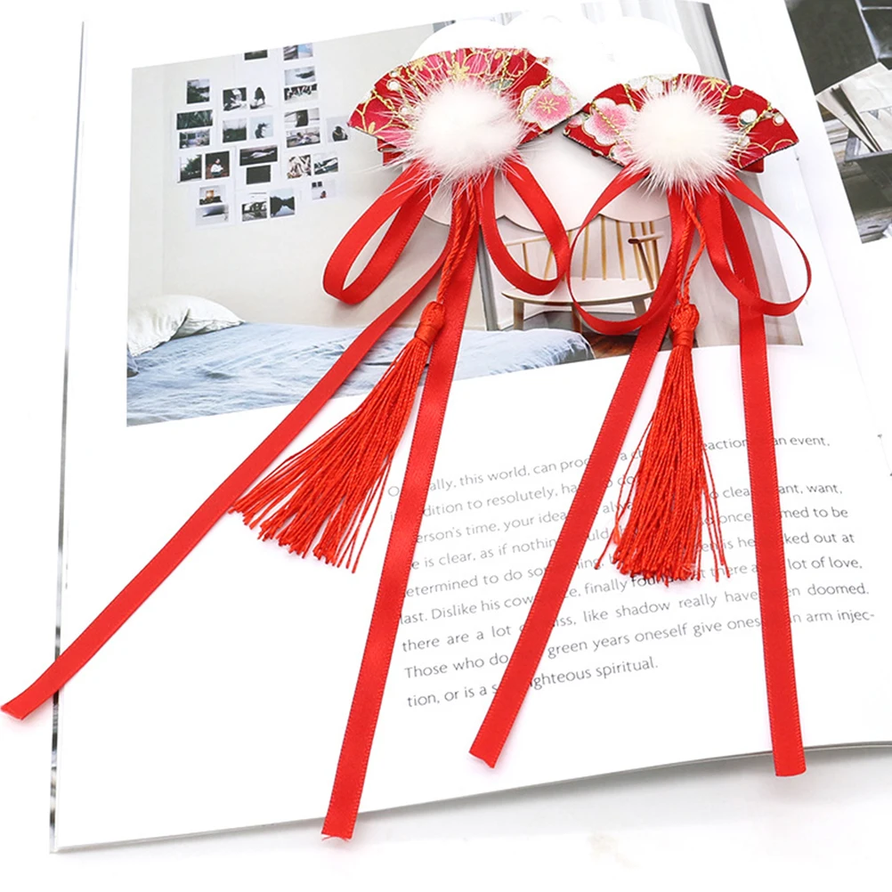 

Holiday Hair Accessories Vintage Girl Chinese Style Clip Fabric Child for Girls