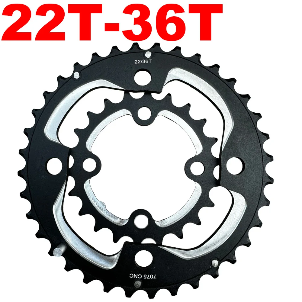 Mountain Bike Chainring 22T 36T Alloy 7075 104BCD 64BCD MTB Crankset 104mm Double Chainwheel 9 10 11 Speed Sprockets Bike Parts