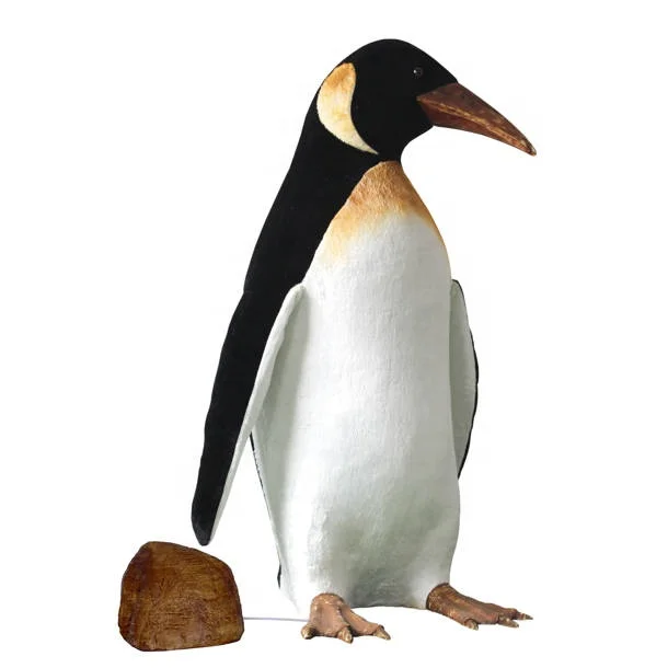 Electric Penguin Fiberglass Plush Toy Outdoor Christmas Decorations and Anime Statues with Music